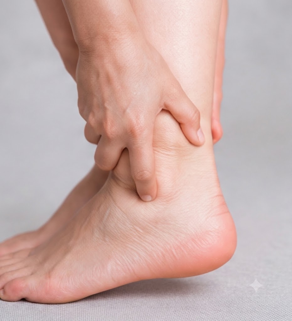 Swelling from gout inflammation